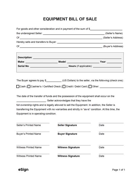 colorado bill of sale for skid steer|receipt for equipment sale.